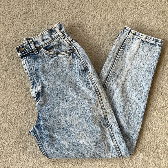 Vintage Lee Acid Washed Mom Jeans - Picture 1 of 11